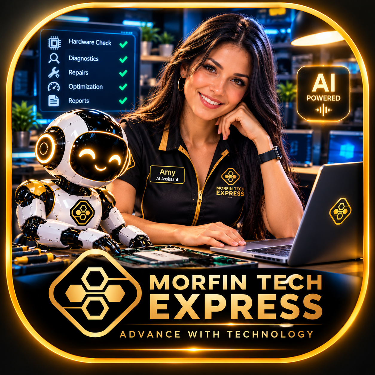 Amy, MORFIN TECH EXPRESS AI Assistant
